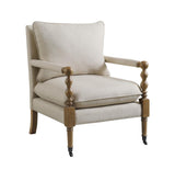 Monaghan Upholstered Accent Chair with Casters Beige - 903058 - Luna Furniture