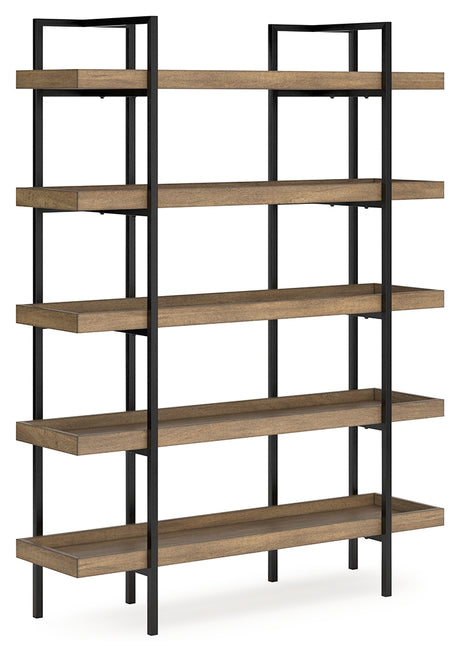 Montia Light Brown 76" Bookcase - H632-70 - Luna Furniture