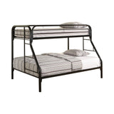 Morgan Black Twin over Full Bunk Bed from Coaster - Luna Furniture