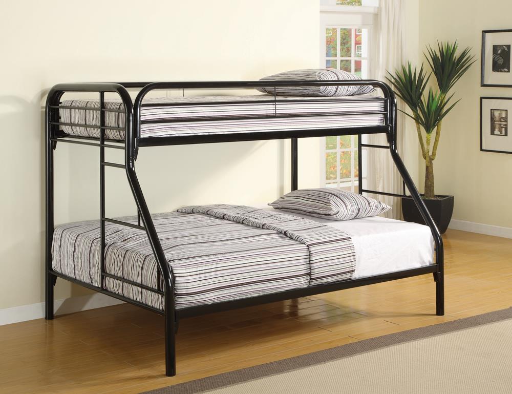 Morgan Black Twin over Full Bunk Bed from Coaster - Luna Furniture