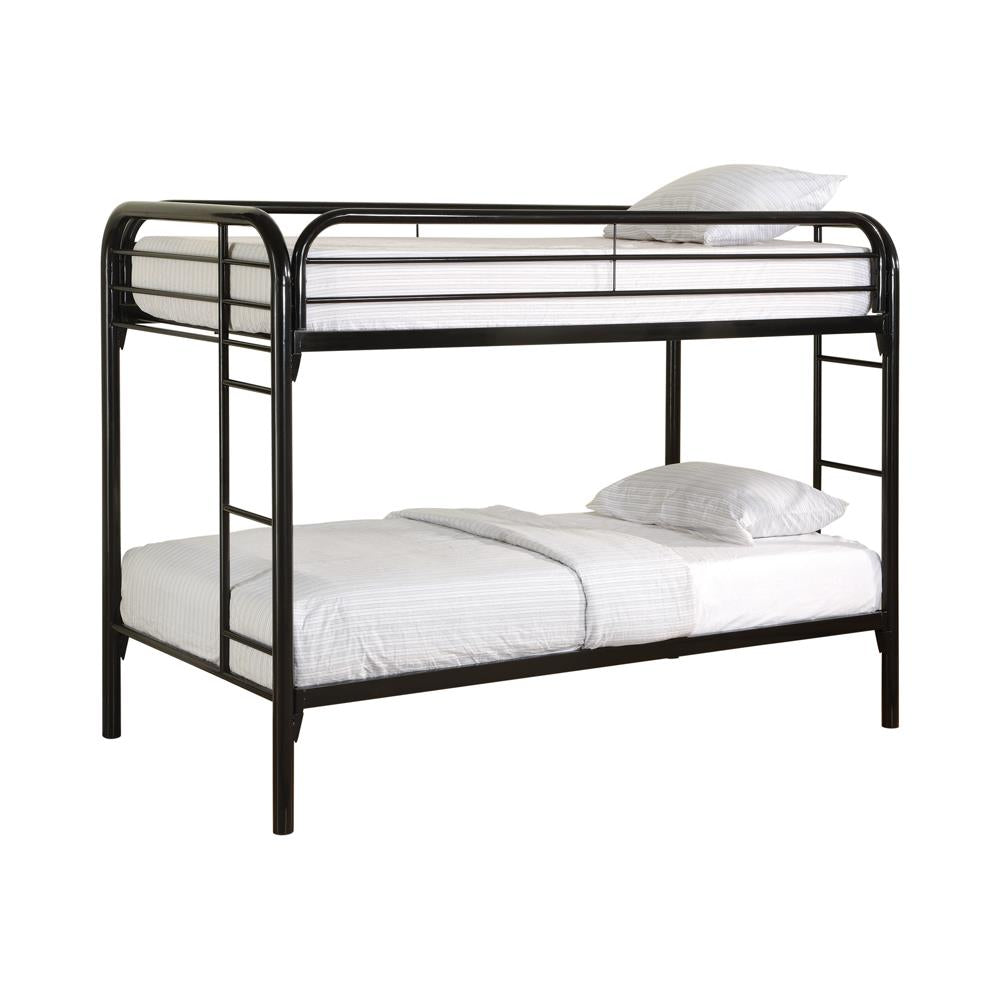 Morgan Black Twin over Twin Bunk Bed from Coaster - Luna Furniture