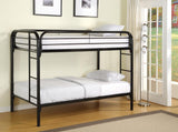 Morgan Black Twin over Twin Bunk Bed from Coaster - Luna Furniture