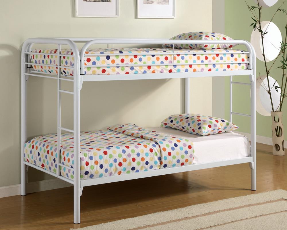 Morgan White Twin over Twin Bunk Bed from Coaster - Luna Furniture