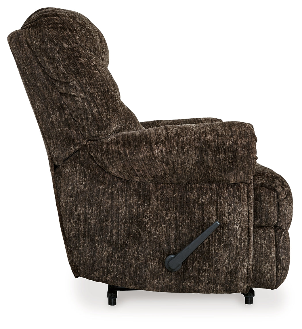 Movie Man Chocolate Recliner from Ashley - Luna Furniture