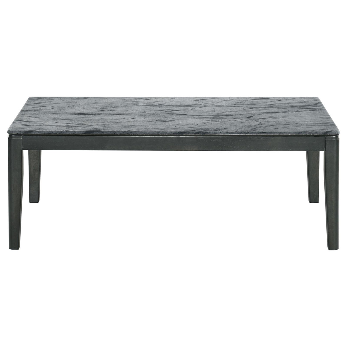 Mozzi Faux Gray Marble/Black Rectangular Coffee Table from Coaster - Luna Furniture