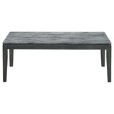 Mozzi Faux Gray Marble/Black Rectangular Coffee Table from Coaster - Luna Furniture