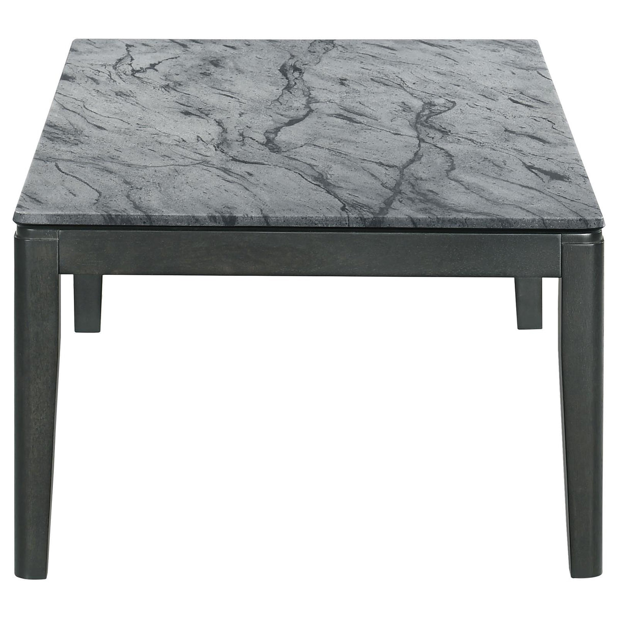 Mozzi Faux Gray Marble/Black Rectangular Coffee Table from Coaster - Luna Furniture