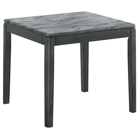 Mozzi Square End Table Faux Gray Marble/Black from Coaster - Luna Furniture