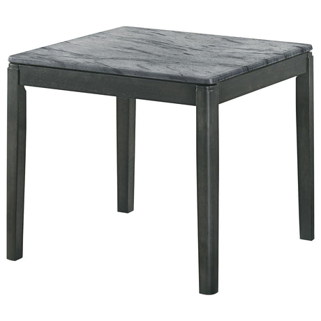 Mozzi Square End Table Faux Gray Marble/Black from Coaster - Luna Furniture