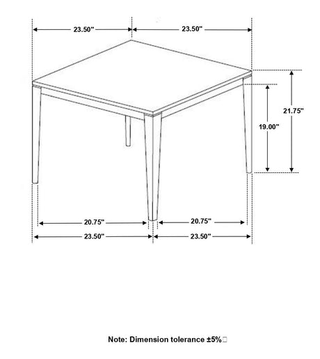 Mozzi Square End Table Faux Gray Marble/Black from Coaster - Luna Furniture