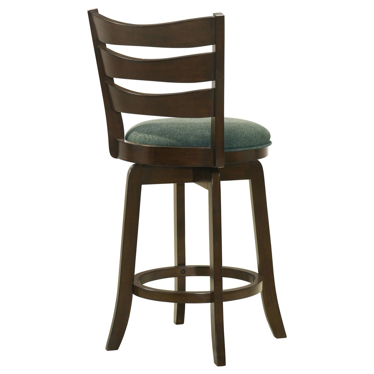 Murphy Ladder Back Counter Height Swivel Bar Stool Dark Cherry and Hunter Green from Coaster - Luna Furniture