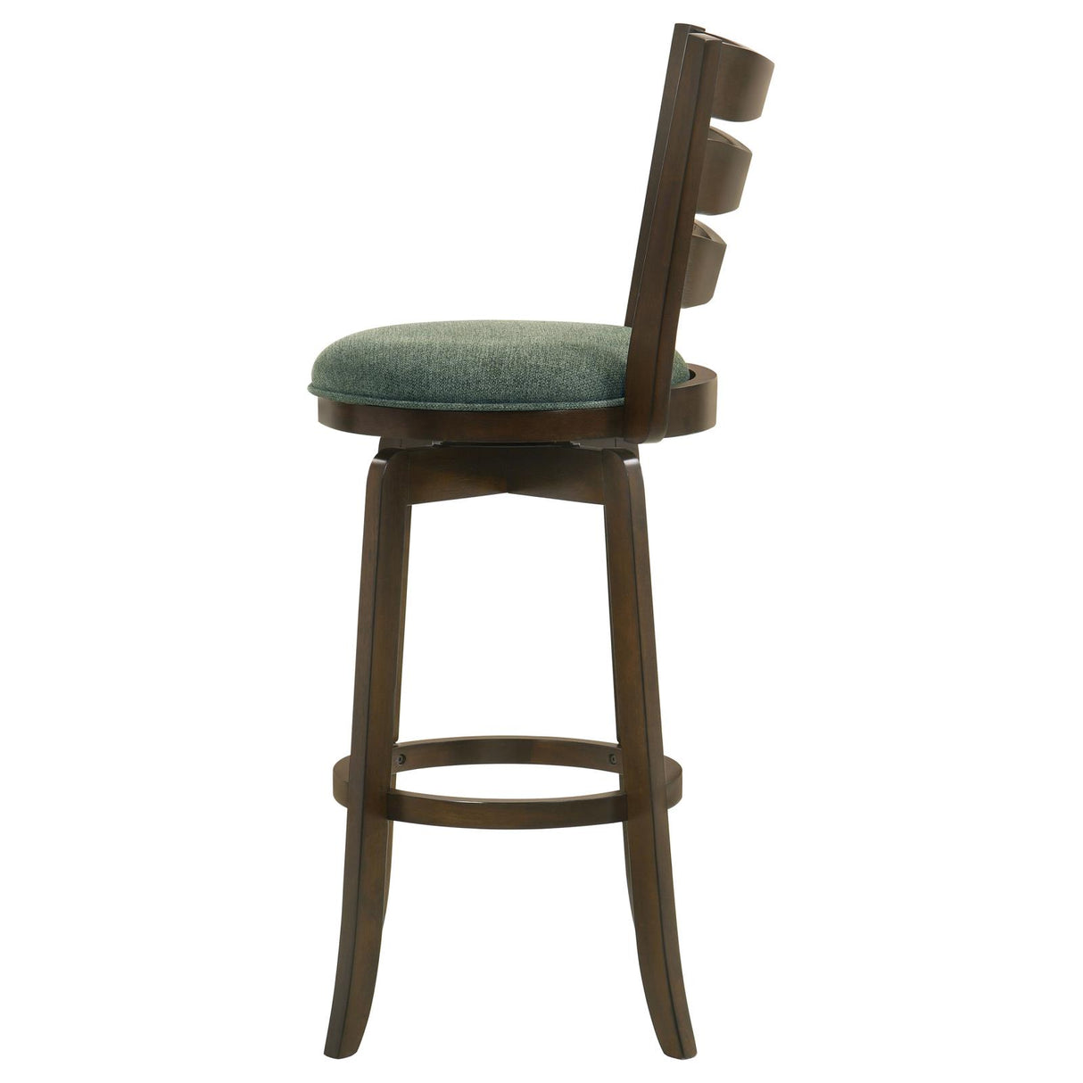 Murphy Ladder Back Pub Height Swivel Bar Stool Dark Cherry and Hunter Green from Coaster - Luna Furniture