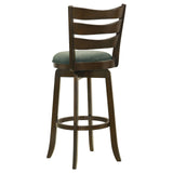 Murphy Ladder Back Pub Height Swivel Bar Stool Dark Cherry and Hunter Green from Coaster - Luna Furniture