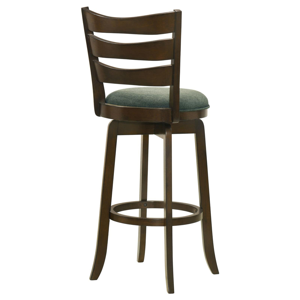 Murphy Ladder Back Pub Height Swivel Bar Stool Dark Cherry and Hunter Green from Coaster - Luna Furniture