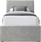 Myles Chenille Fabric Twin Trundle Twin Trundle Bed Grey from Meridian - Luna Furniture