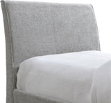 Myles Chenille Fabric Twin Trundle Twin Trundle Bed Grey from Meridian - Luna Furniture