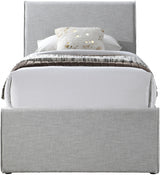 Myles Linen Textured Fabric Twin Trundle Twin Trundle Bed Grey from Meridian - Luna Furniture