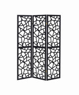 Nailan 3-Panel Open Mosaic Pattern Room Divider Black from Coaster - Luna Furniture