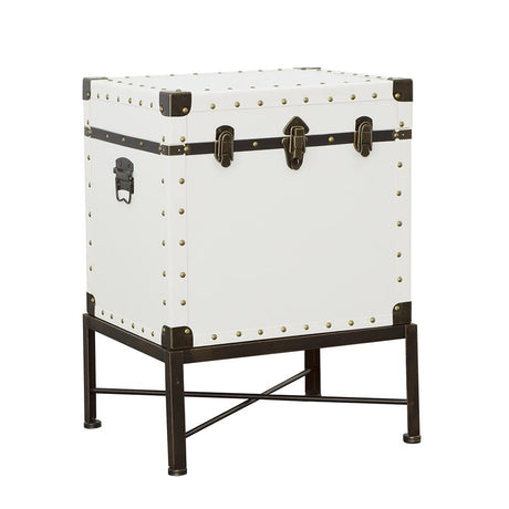 Nancy White Accent Cabinet with Nailhead Trim from Coaster - Luna Furniture