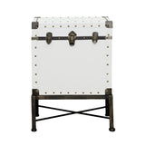 Nancy White Accent Cabinet with Nailhead Trim from Coaster - Luna Furniture