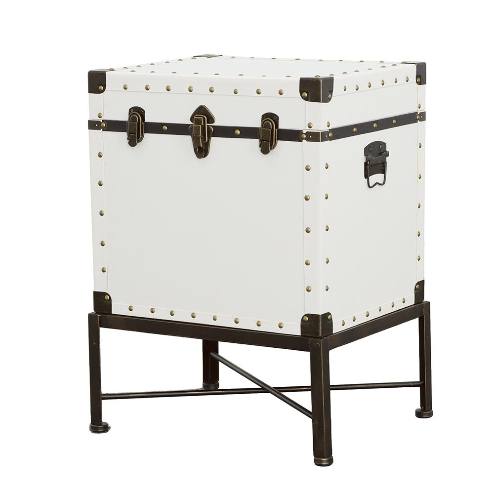 Nancy White Accent Cabinet with Nailhead Trim from Coaster - Luna Furniture