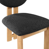 Napa Boucle Fabric Dining Chair Black, Set of 2 from Meridian - Luna Furniture