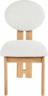 Napa Boucle Fabric Dining Chair Cream, Set of 2 from Meridian - Luna Furniture