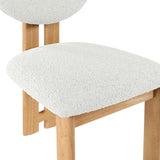 Napa Boucle Fabric Dining Chair Cream, Set of 2 from Meridian - Luna Furniture