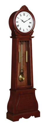 Narcissa Brown Red Grandfather Clock with Chime from Coaster - Luna Furniture