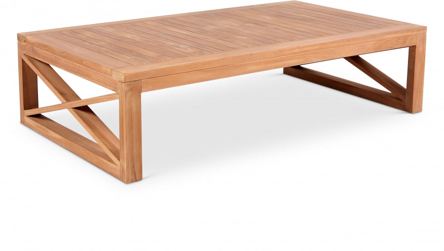 Anguilla Natural Teak Outdoor Coffee Table from Meridian - Luna Furniture