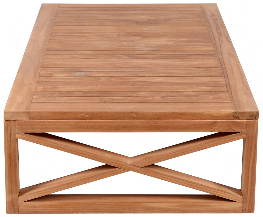 Anguilla Natural Teak Outdoor Coffee Table from Meridian - Luna Furniture