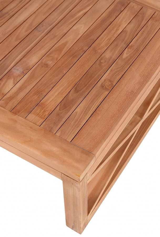 Anguilla Natural Teak Outdoor Coffee Table from Meridian - Luna Furniture