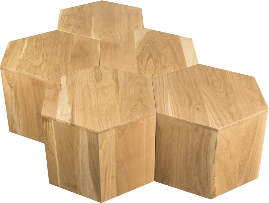 Eternal Natural Modular 5 Piece Coffee Table from Meridian - Luna Furniture