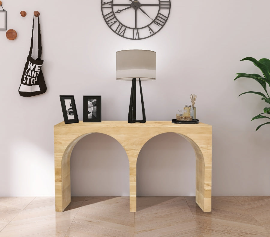 June Natural Console Table from Meridian - Luna Furniture