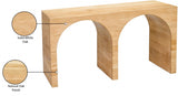 June Natural Console Table from Meridian - Luna Furniture