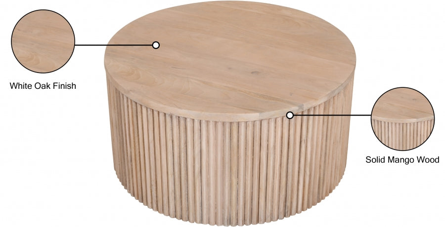 Oakhill Natural Coffee Table from Meridian - Luna Furniture