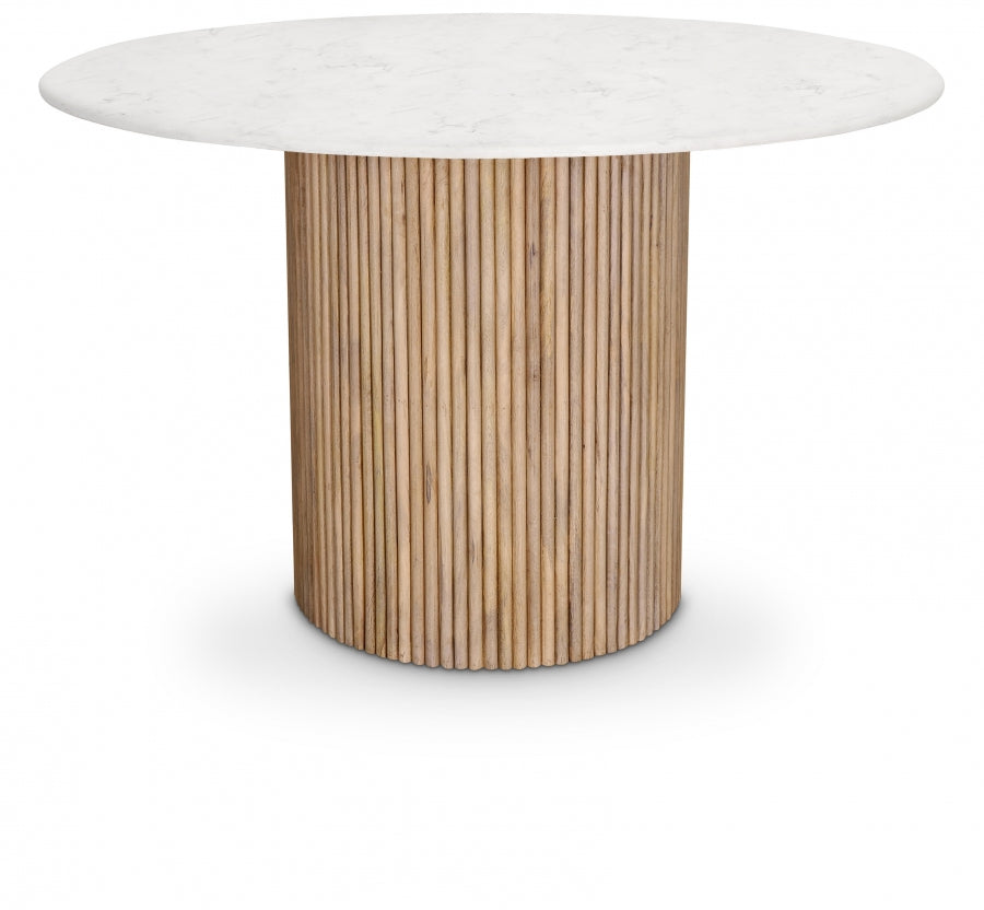 Oakhill Natural Marble Dining Table from Meridian - Luna Furniture