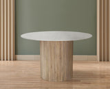 Oakhill Natural Marble Dining Table from Meridian - Luna Furniture