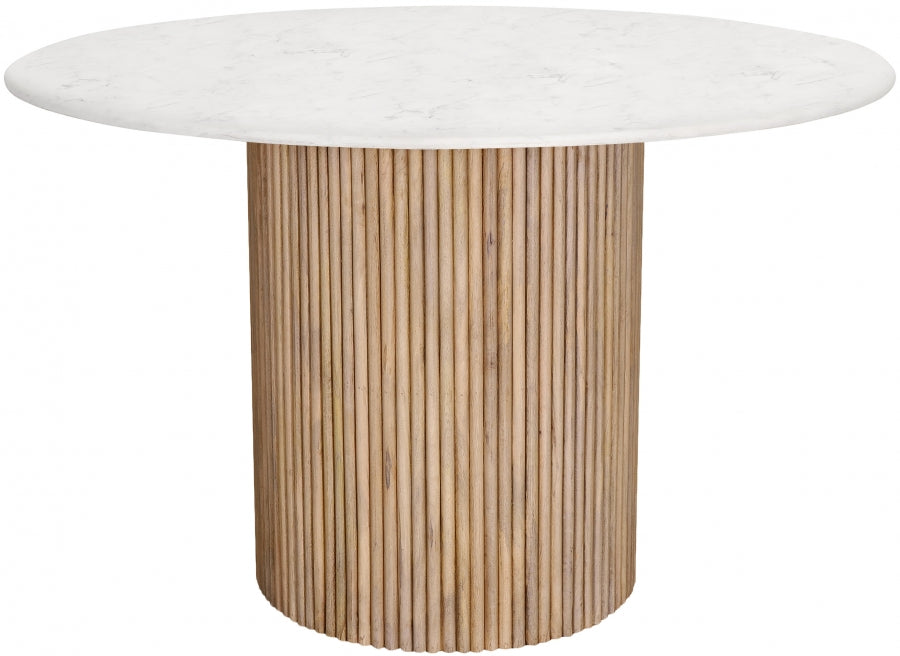 Oakhill Natural Marble Dining Table from Meridian - Luna Furniture