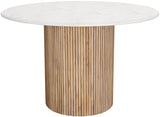 Oakhill Natural Marble Dining Table from Meridian - Luna Furniture