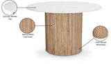 Oakhill Natural Marble Dining Table from Meridian - Luna Furniture