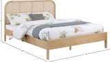 Siena Natural Ash Wood King Bed from Meridian - Luna Furniture