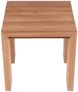 Tulum Natural Teak Outdoor End Table from Meridian - Luna Furniture