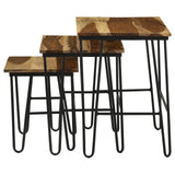 Nayeli 3-piece Nesting Table with Hairpin Legs Natural and Black - 935981 - Luna Furniture