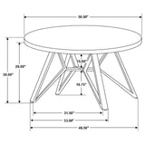 Neil Concrete/Grey 5-Piece Round Dining Set from Coaster - Luna Furniture