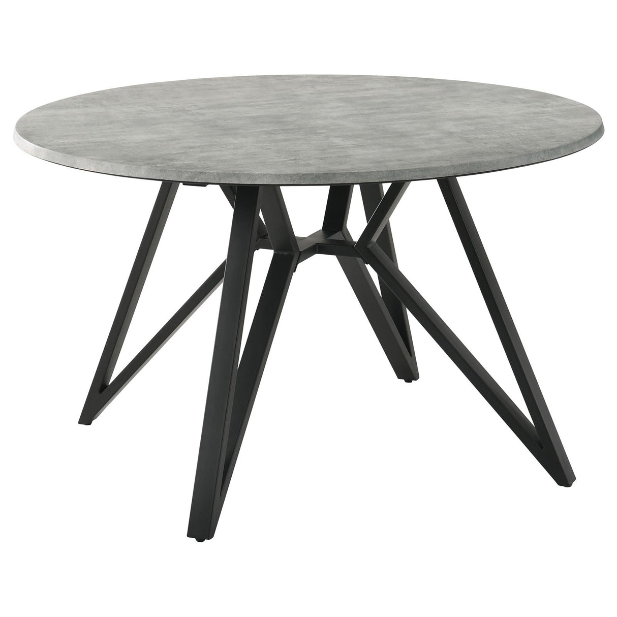 Neil Concrete/Grey 5-Piece Round Dining Set from Coaster - Luna Furniture