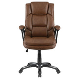 Nerris Adjustable Height Office Chair with Padded Arm Brown and Black - 881184 - Luna Furniture