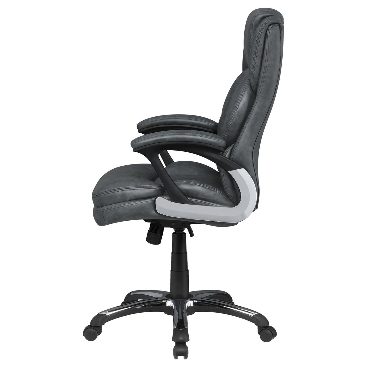 Nerris Adjustable Height Office Chair with Padded Arm Grey and Black - 881183 - Luna Furniture