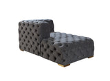 Neva Gray Velvet Double Chaise Sectional - NEVAGRAY-SEC - Luna Furniture