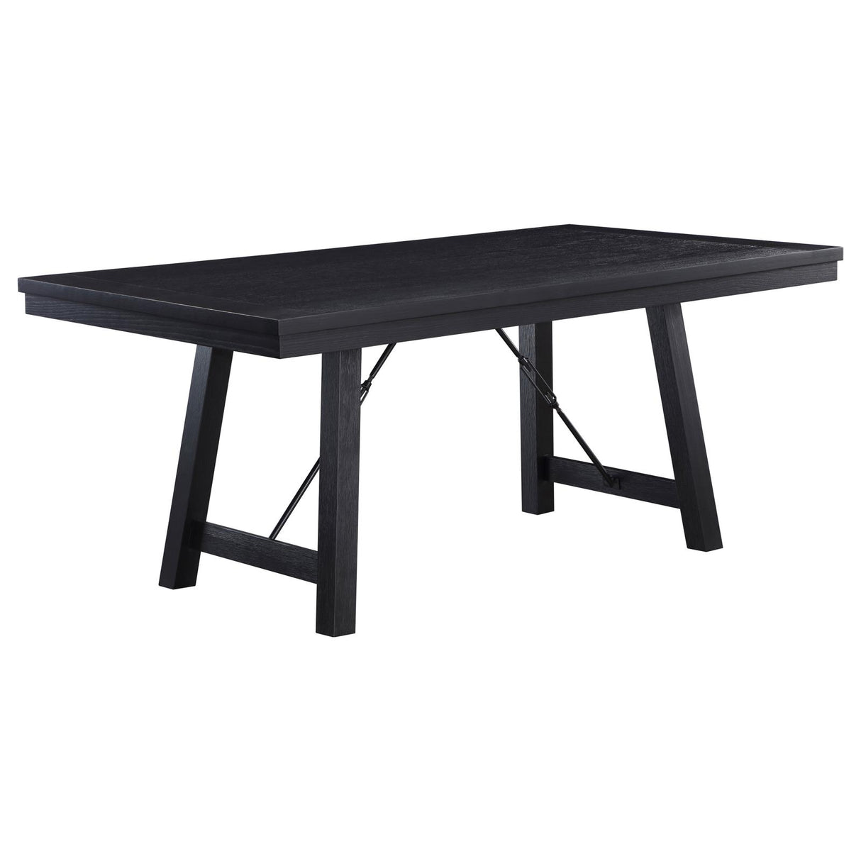 Newport 5-piece Rectangular Trestle Table Dining Set Black - 108141-S5 - Luna Furniture